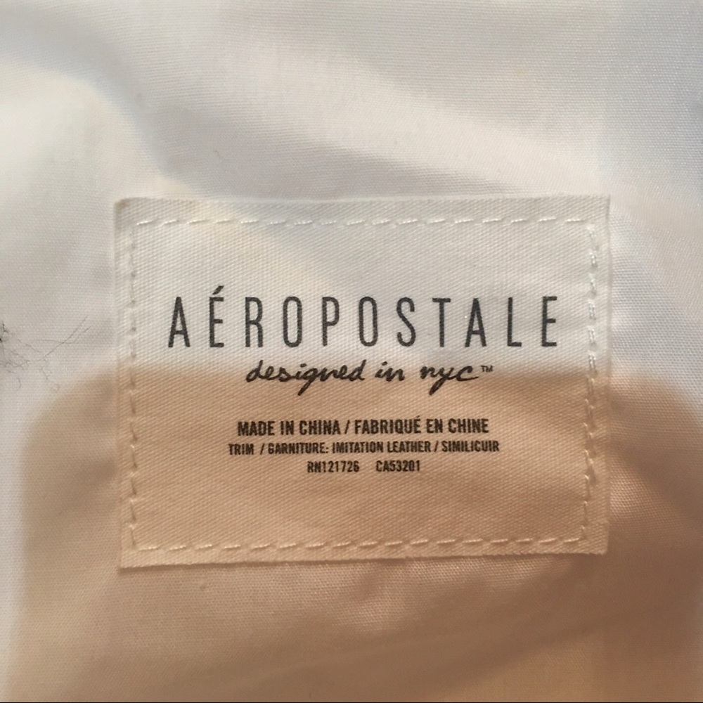 Aeropostale Floral Striped Tote White Pink. - Picture 8 of 8